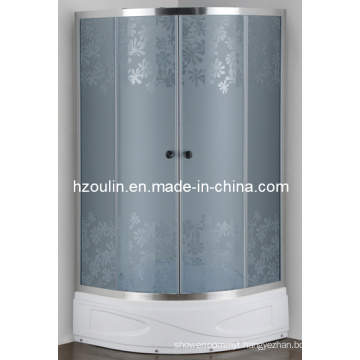 Acid Glass Shower Enclosure with Grey Glass (AS-911BD Grey color)